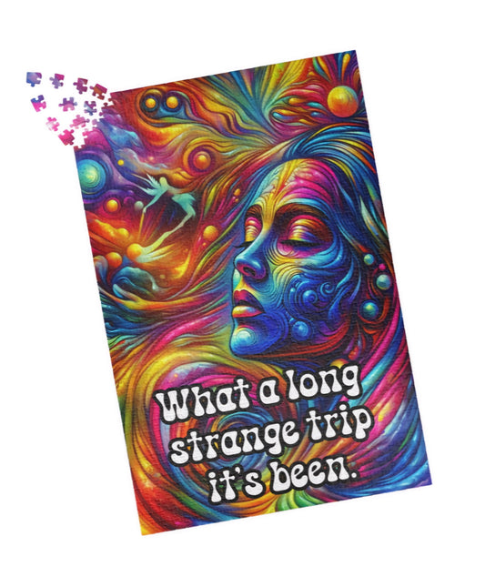 What a long strange trip it's been, Grateful Dead, Dead Head, Trippy, Psychedelic, Dead gift, 1014 Piece Puzzle
