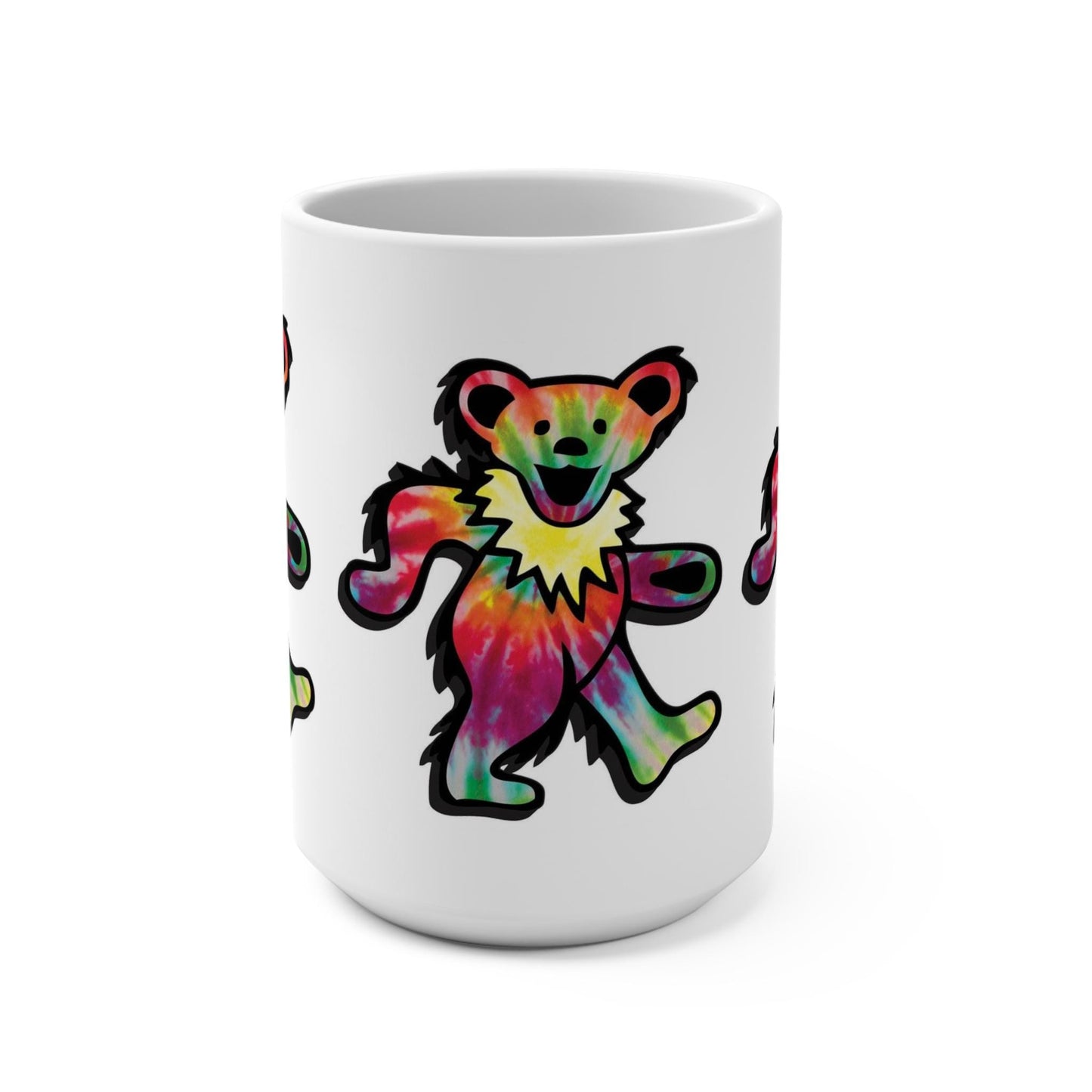 The Dead, Grateful, Bear, Tie dye, music gift, coffee, tea, mug, fan art, Deadhead