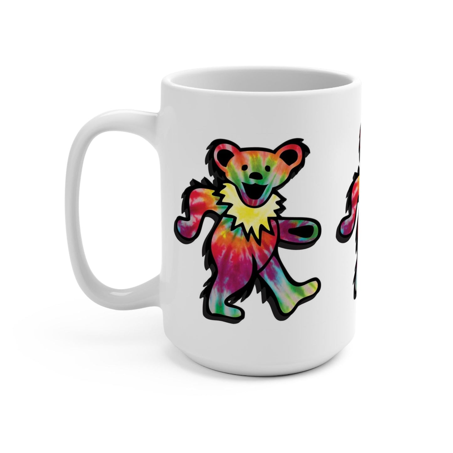 The Dead, Grateful, Bear, Tie dye, music gift, coffee, tea, mug, fan art, Deadhead