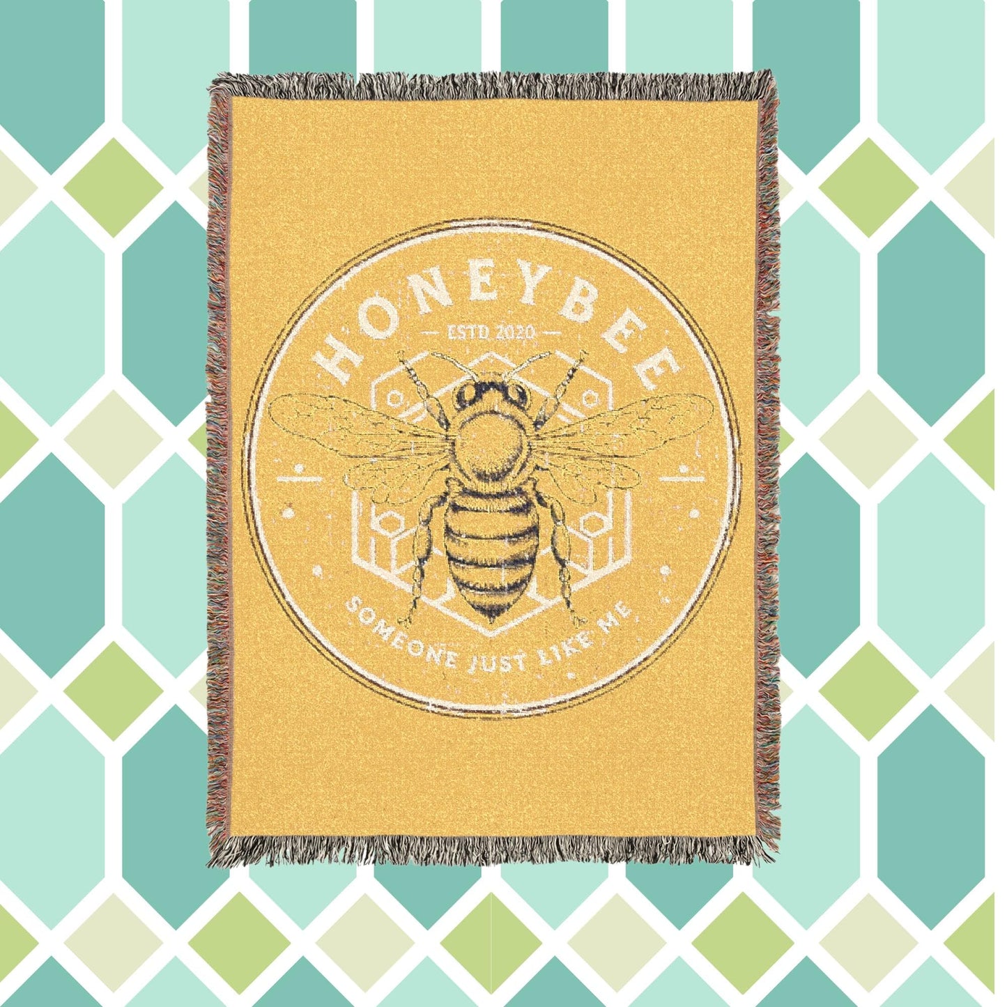 Goose the Band Honeybee Woven Blanket, Tapestry Throw