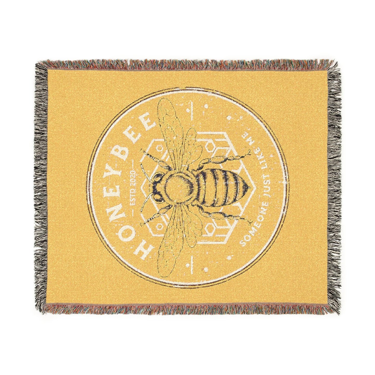 Goose the Band Honeybee Woven Blanket, Tapestry Throw
