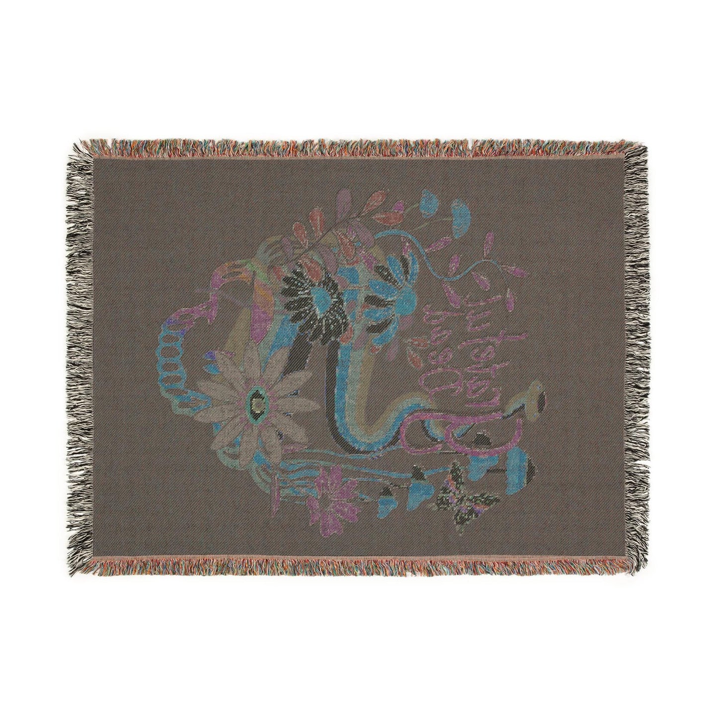 Blanket, throw, tapestry, Inspired Dead Head Flower Steelie Botanical